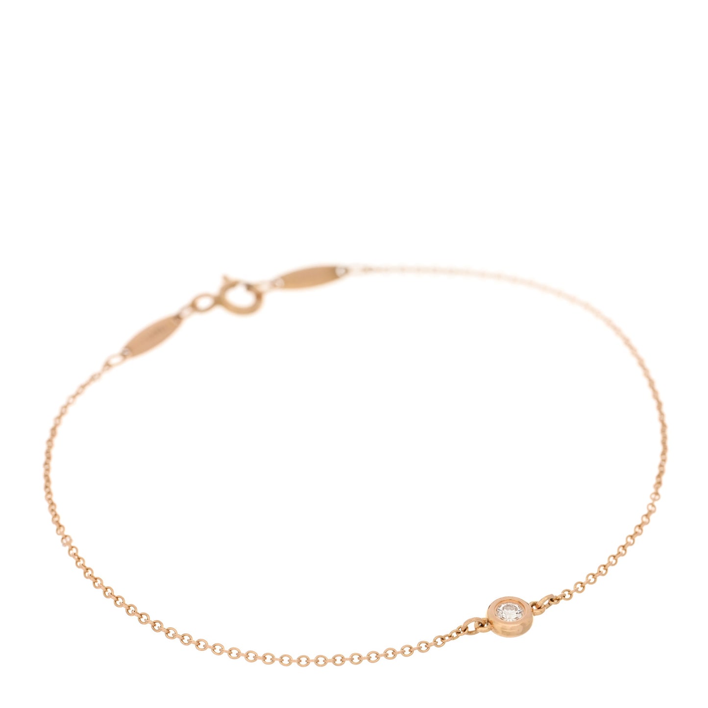 18K Rose Gold Diamond .03ct Elsa Peretti Diamonds by the Yard Bracelet