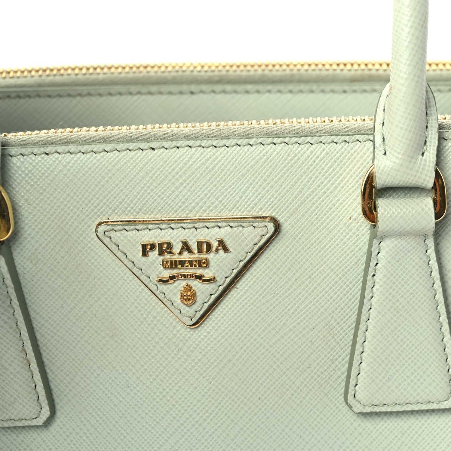Prada Saffiano Small Galleria Double Zip Tote Acqua 6 of 8