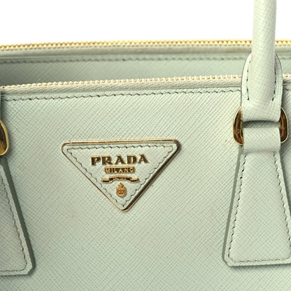 Prada Saffiano Small Galleria Double Zip Tote Acqua 6 of 8