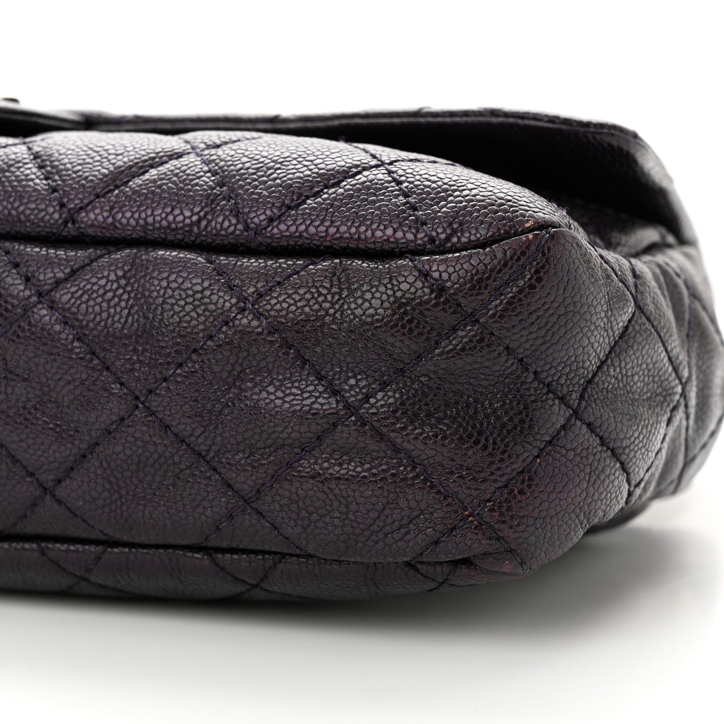 Caviar Quilted Jumbo Easy Flap Purple