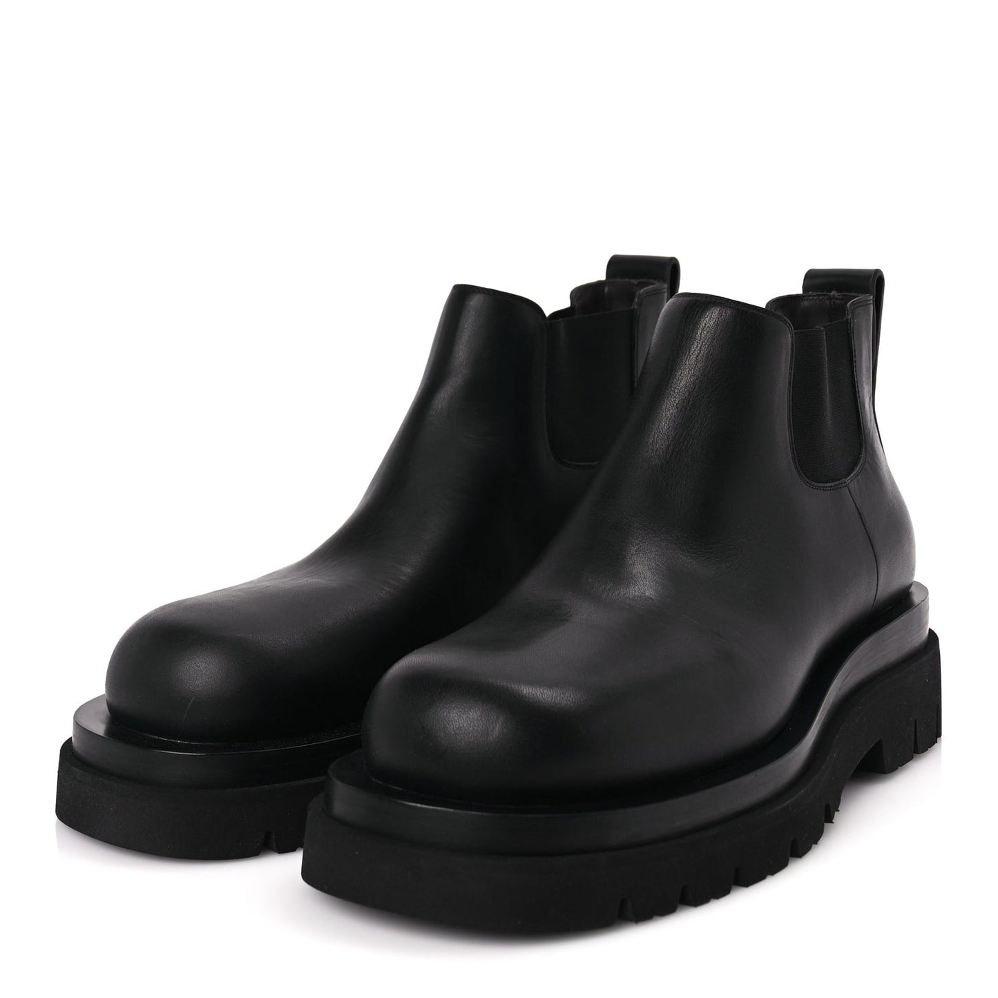 Calfskin The Lug Chelsea 55mm Cropped Boots 40 Black