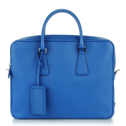 Prada Saffiano Travel Briefcase Azzurro 1 of 9