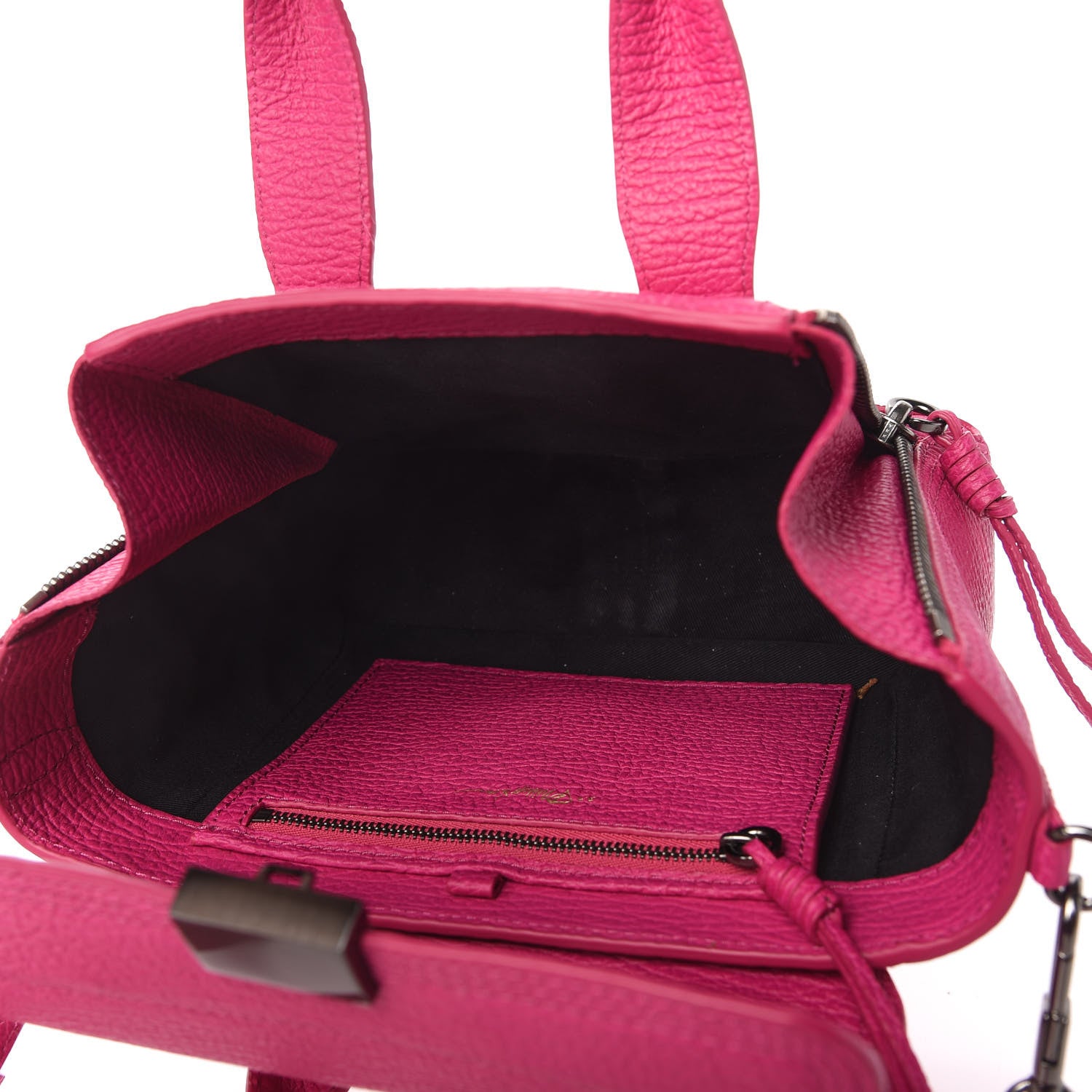 3.1 Phillip Lim Textured Calfskin Mini Pashli Satchel Fuschia 5 of 10