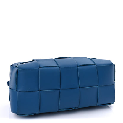 Bottega Veneta Lambskin Maxi Intrecciato Small Brick Cassette Bag Blue 3 of 8