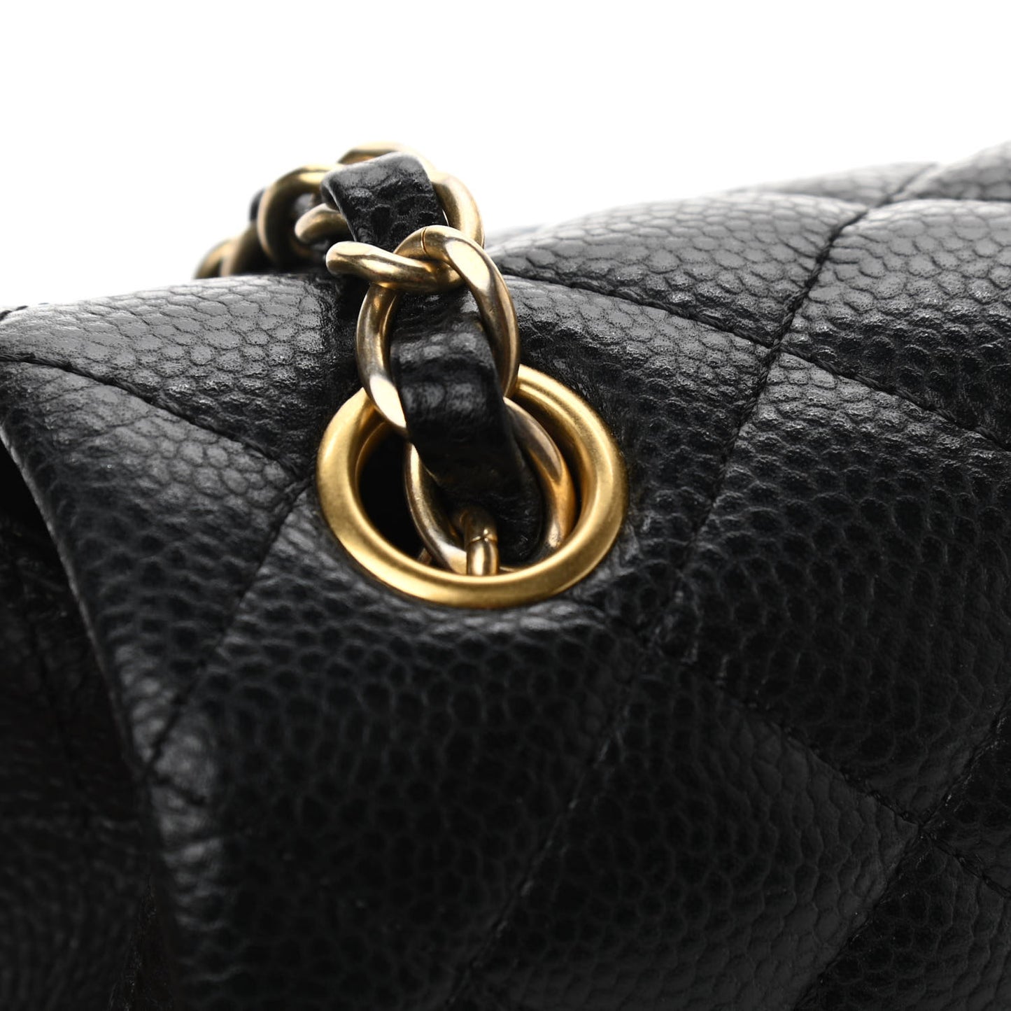 Caviar Quilted Mini Rectangular Flap Black
