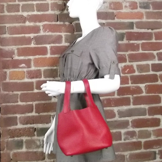 Hermes Taurillon Clemence Picotin PM Rouge Garance 2 of 9