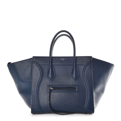 Celine Grained Calfskin Medium Phantom Luggage Indigo 1 of 21
