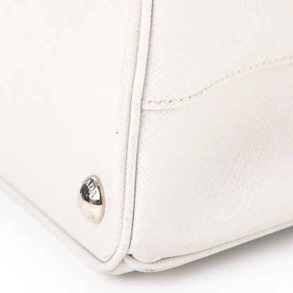 Prada Saffiano Lux Small Galleria Double Zip Tote White 15 of 15