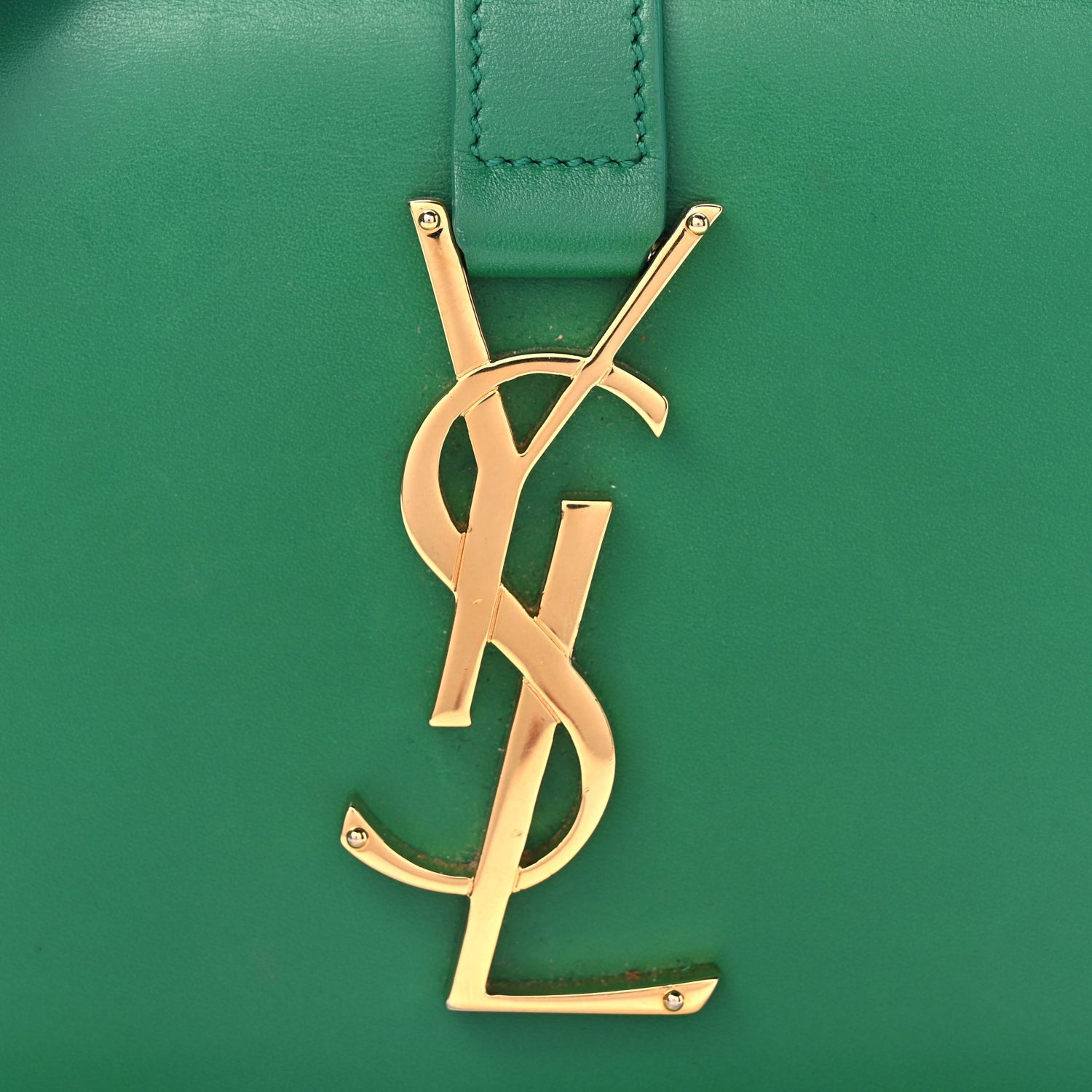 Saint Laurent Smooth Calfskin Small Monogram Université Shoulder Bag Green 8 of 11