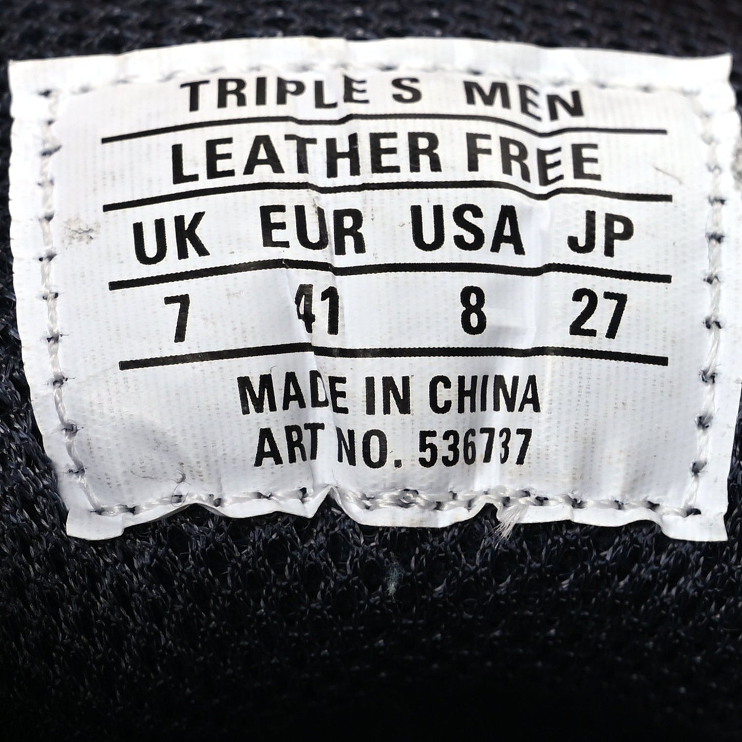 Fabric Mesh Mens Triple S Sneakers 41 Dark Grey Navy