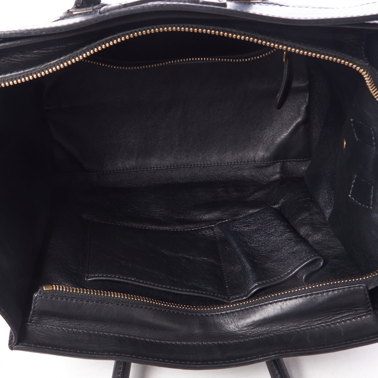 Celine Canvas Smooth Calfskin Leopard Print Mini Luggage Black 4 of 8