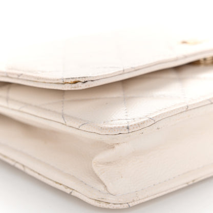 Chanel Caviar Quilted Wallet On Chain WOC White 11 of 14