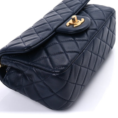 Chanel Lambskin Quilted Mini Rectangular Pearl Crush Flap Navy 7 of 8