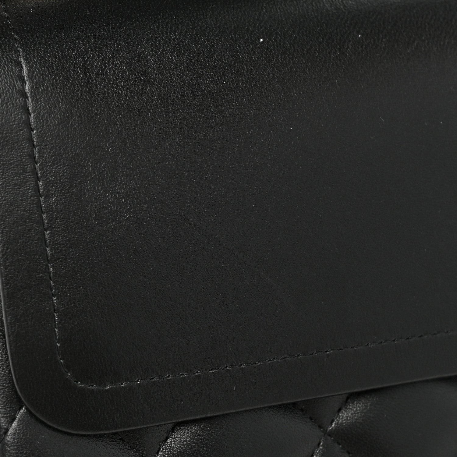 Chanel Lambskin Quilted Jumbo Double Flap Black 9 of 11