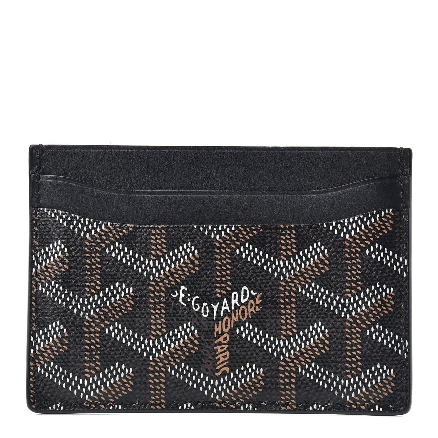 Goyardine Saint Sulpice Card Holder Black
