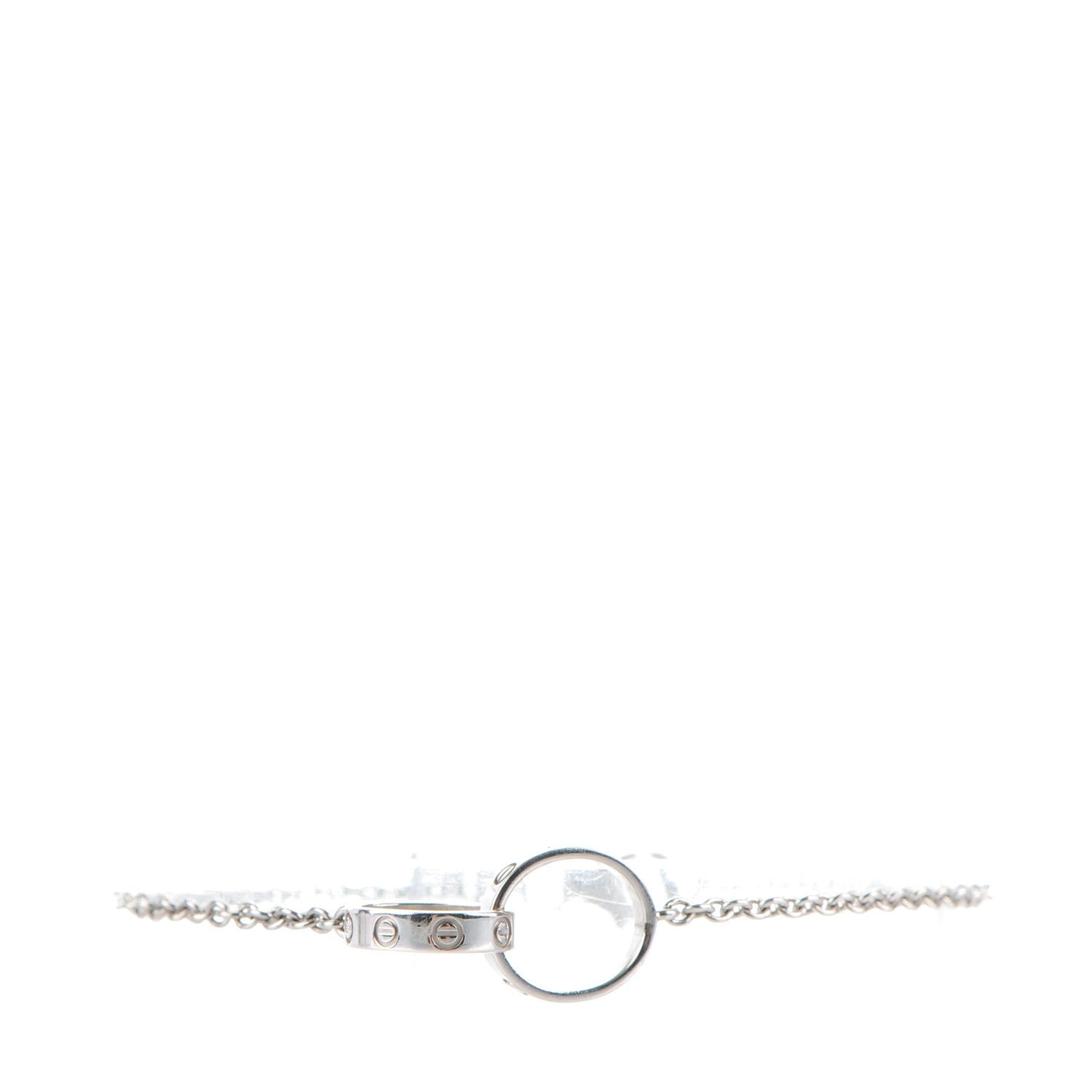 Cartier 18K White Gold Interlocking LOVE Bracelet 1 of 6