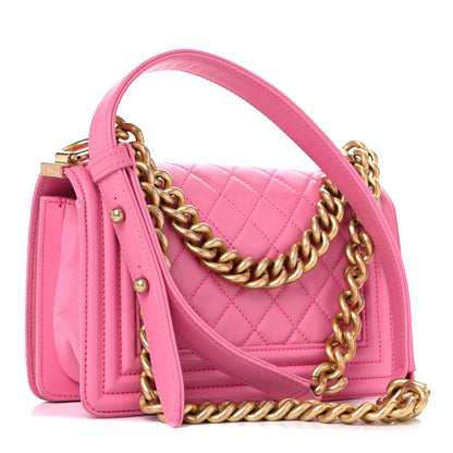 Chanel Calfskin Quilted Small Boy Flap Pink 2 of 13