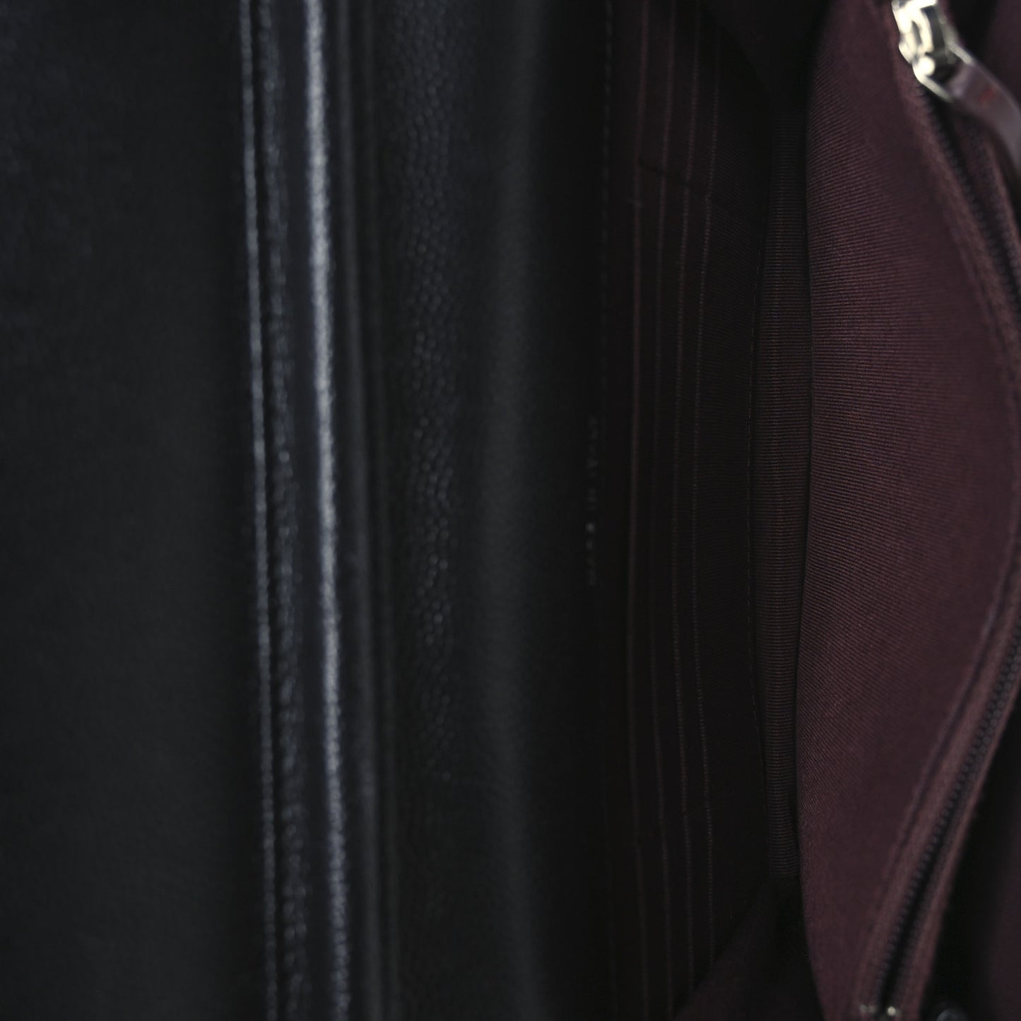 Caviar Quilted Square Wallet On Chain WOC Black