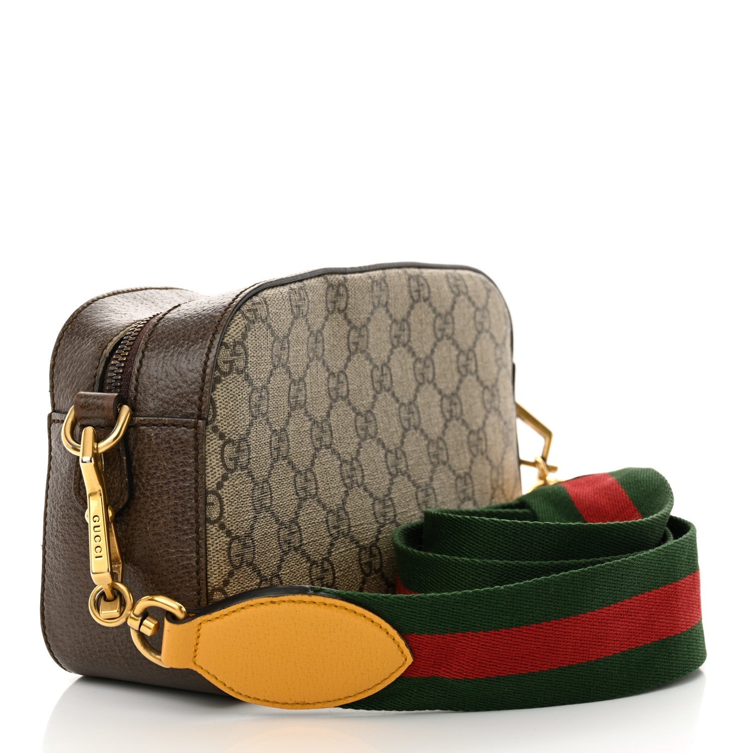 Gucci GG Supreme Monogram Web Neo Vintage Shoulder Bag Beige New Acero Crop 3 of 7