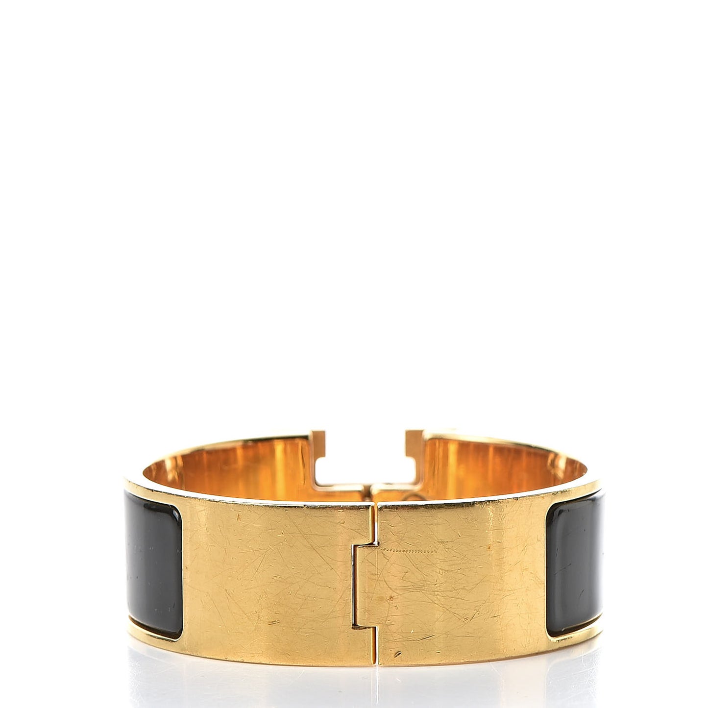 Enamel Wide Clic Clac H Bracelet PM Black