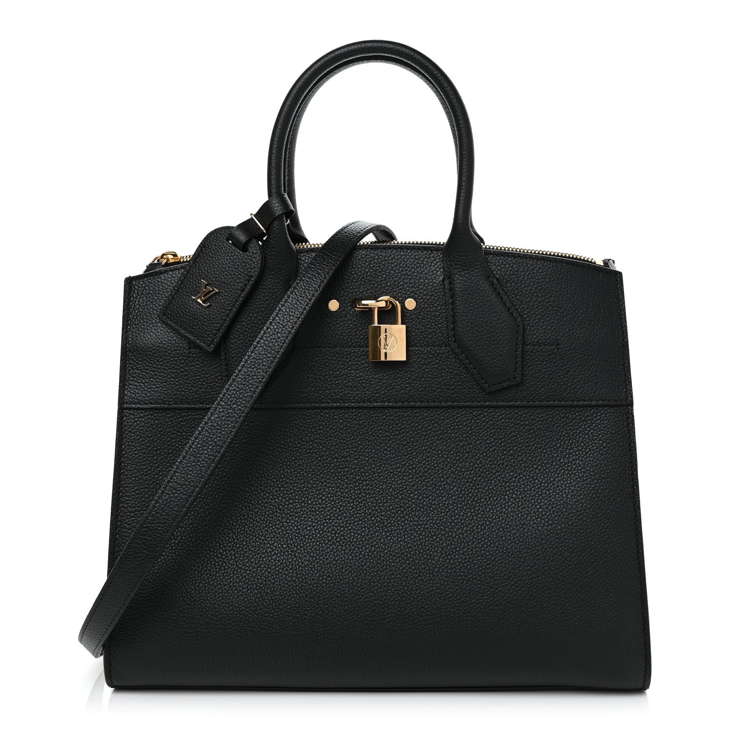 Louis Vuitton Taurillon City Steamer MM Black 1 of 9