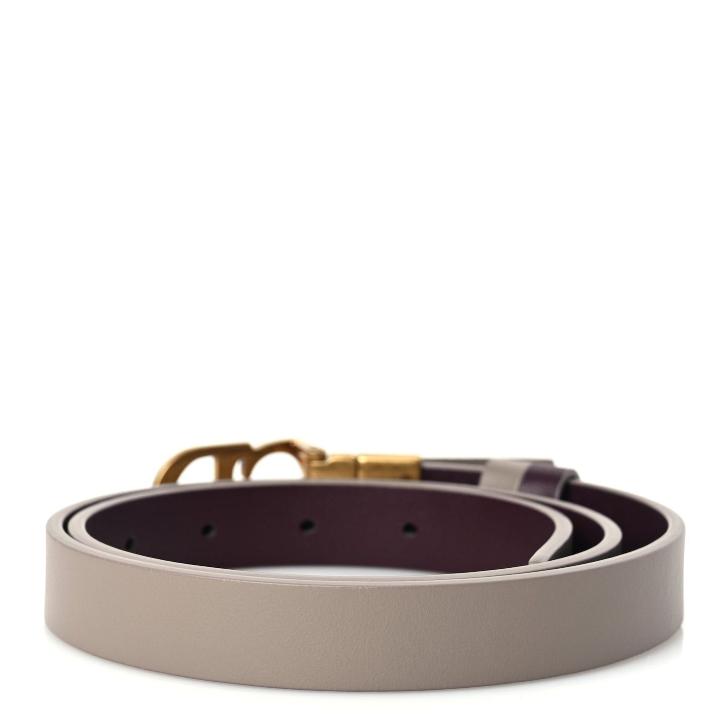 Calfskin Reversible Saddle Belt 75 30 Mauve Purple