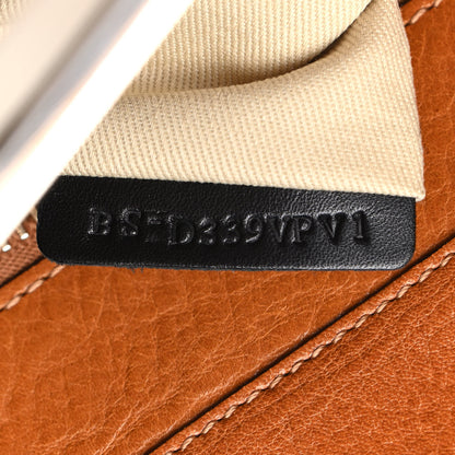 Valentino Garavani Textured Calfskin Rockstud Double Handle Tote Tan 6 of 9