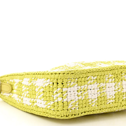 Prada Yarn Raffia Effect Crochet Mini Re-Edition Shoulder Bag Citron Yellow 10 of 12