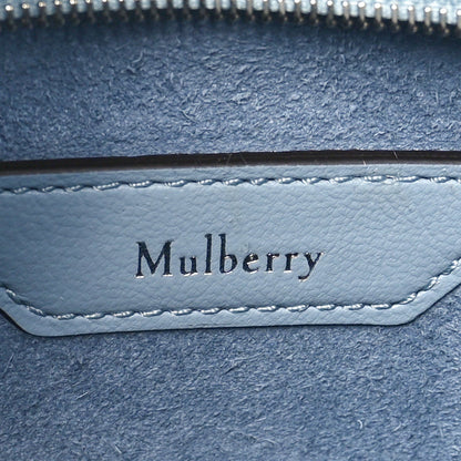 Mulberry Micro Classic Grain Mini Zipped Bayswater Poplin Blue 6 of 7