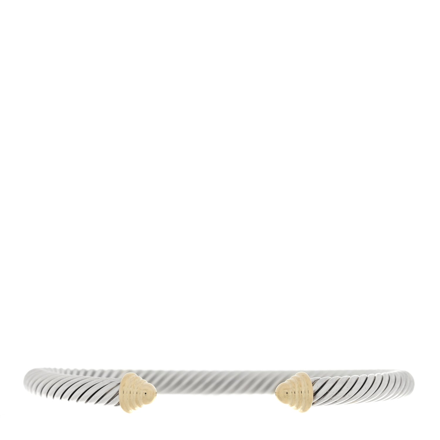 David Yurman Sterling Silver 14K Yellow Gold 5mm Cable Classics Bracelet 1 of 3