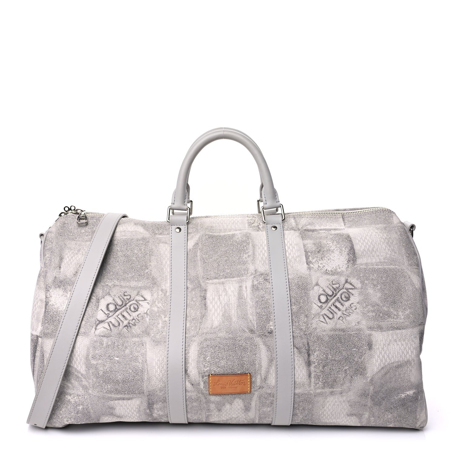 Louis Vuitton Damier Salt Keepall Bandouliere 50 Stone Grey 1 of 7