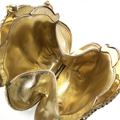 Judith Leiber Swarovski Crystal Chatelaine Minaudiere Brushed Gold 7 of 8