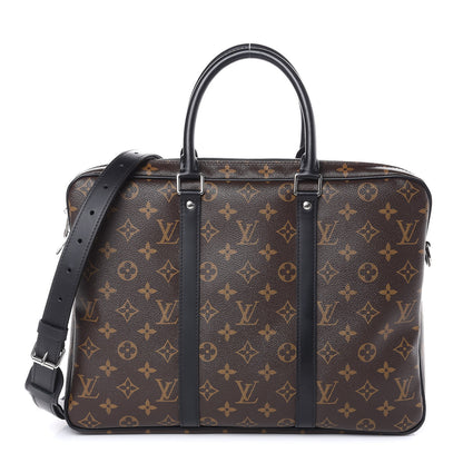 Louis Vuitton Monogram Macassar Porte-Documents Voyage PM 1 of 8