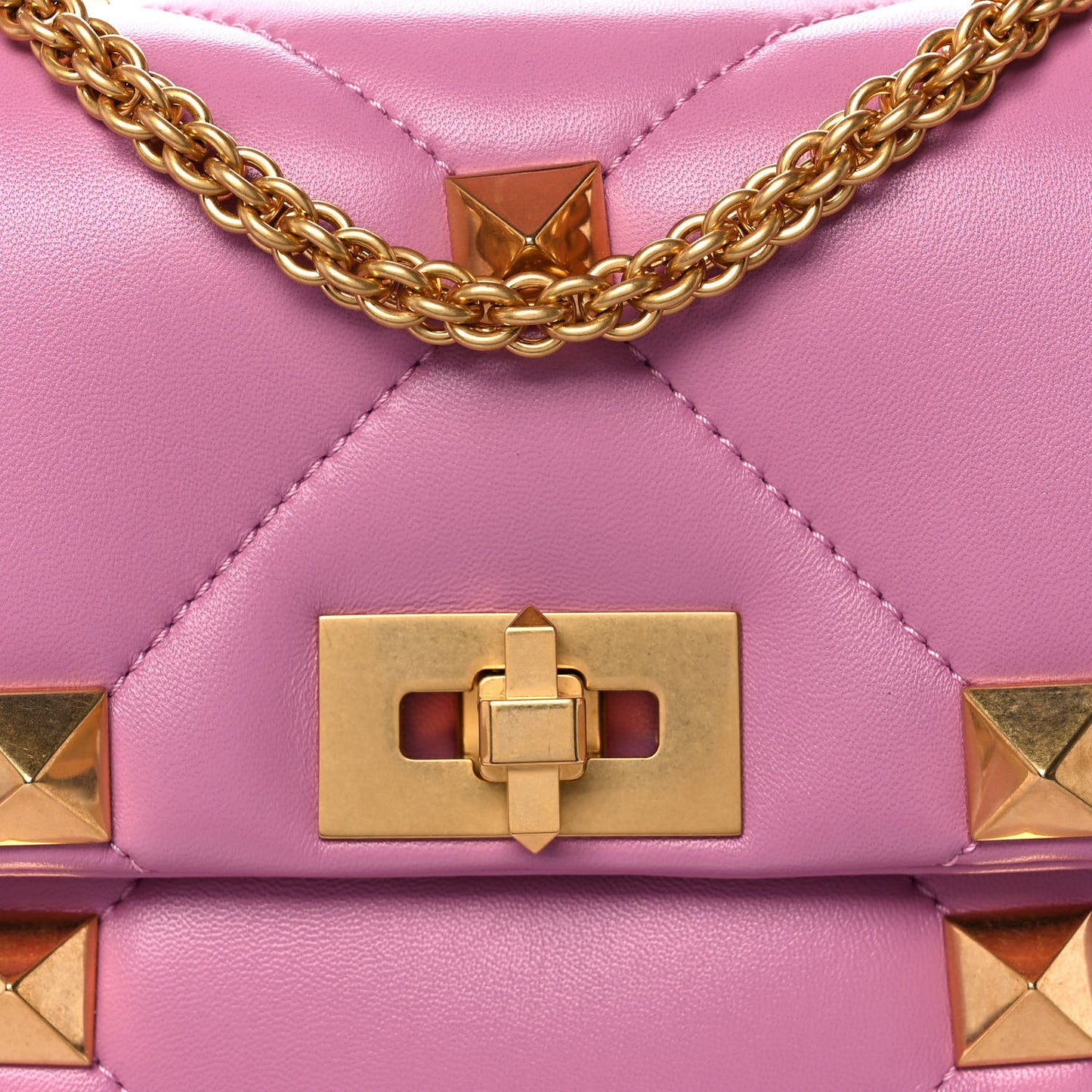 Nappa Large Roman Stud Shoulder Bag Giacinto