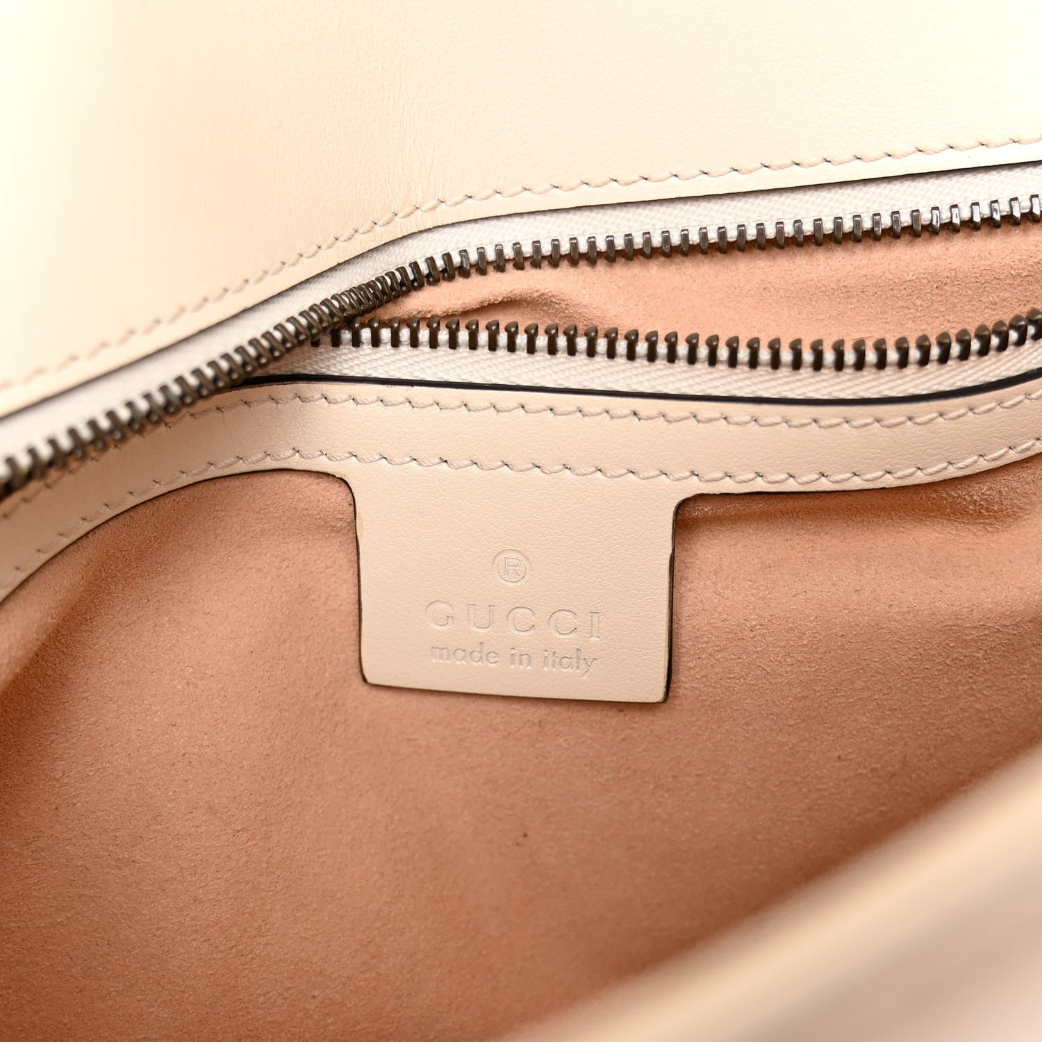 Gucci Calfskin Matelasse Small GG Marmont Shoulder Bag White 6 of 9
