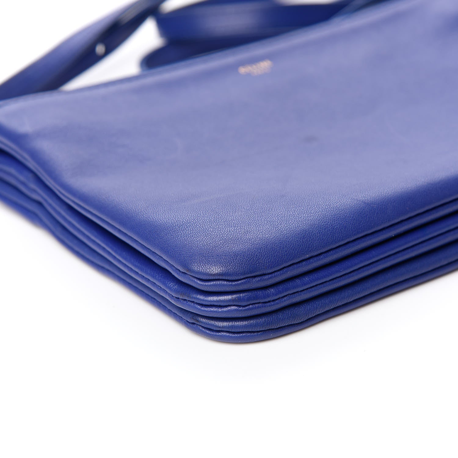 Celine Lambskin Small Trio Crossbody Bag Electric Blue 7 of 8