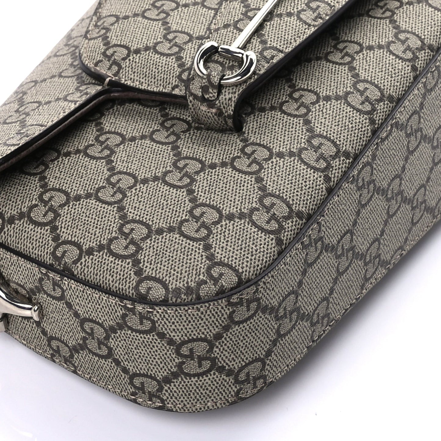 Monogram Small Horsebit 1955 Asymmetric Shoulder Bag  Beige Brown Sugar