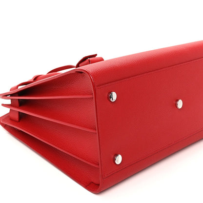 Saint Laurent Grained Calfskin Small Sac De Jour Lipstick Red 7 of 8