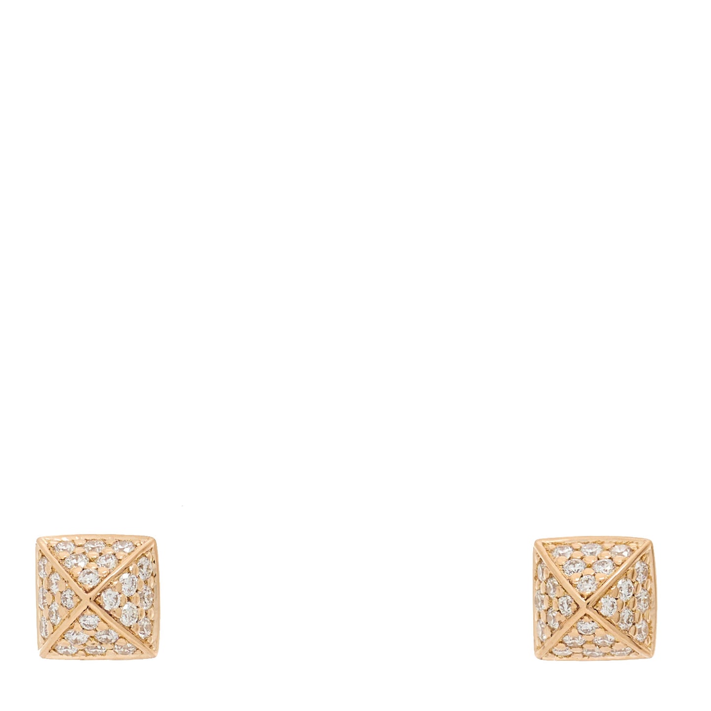 18K Rose Gold Diamond Clou d'H Stud Earrings