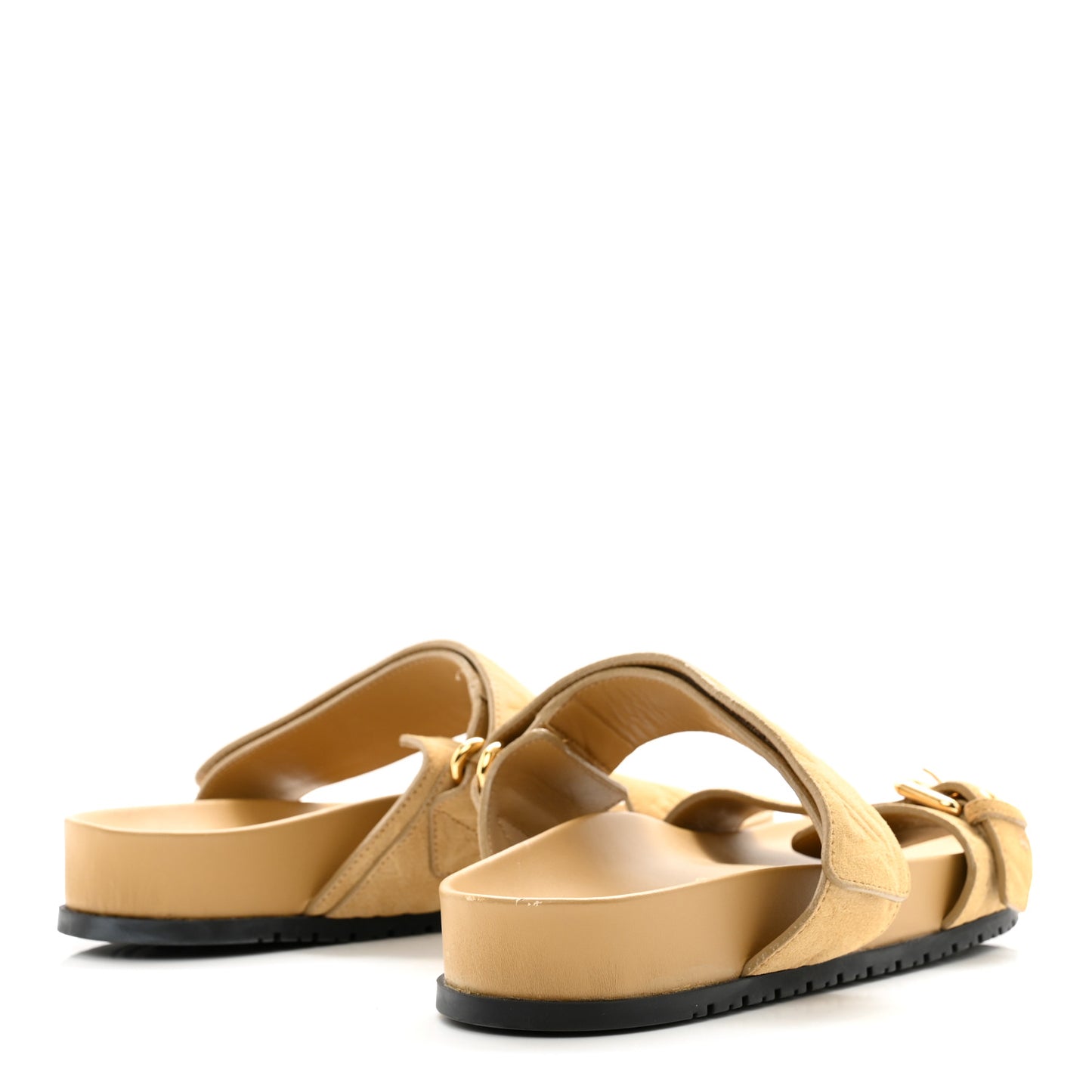 Suede Bom Dia Mule Sandals 36.5 Beige