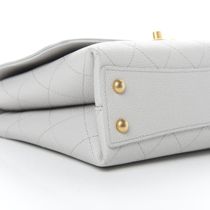 Chanel Grained Calfskin Small Stitched Flap Grey 9 of 10