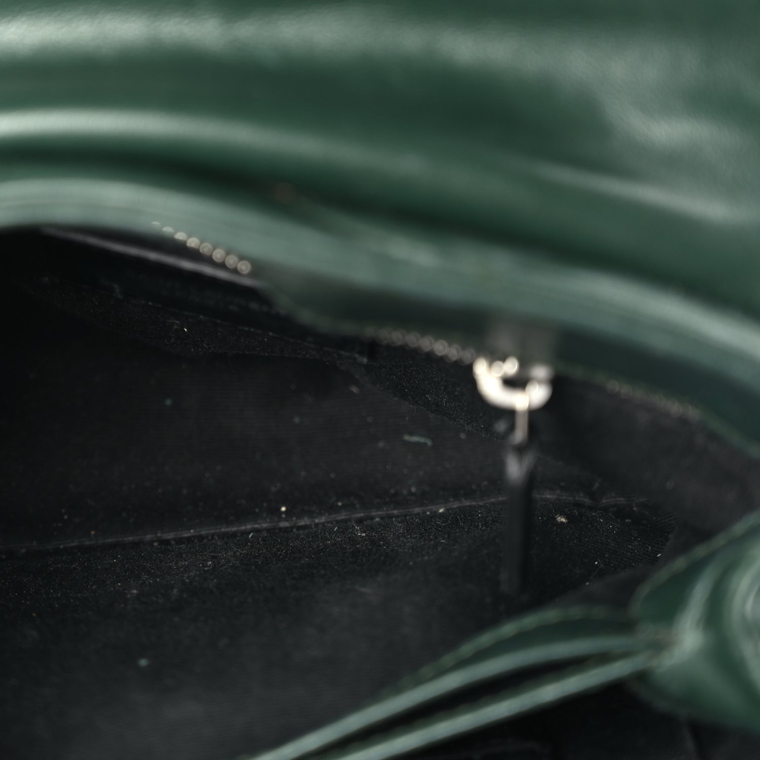 Saint Laurent Calfskin Y Quilted Monogram Toy Loulou Crossbody Bag Deep Green 4 of 8