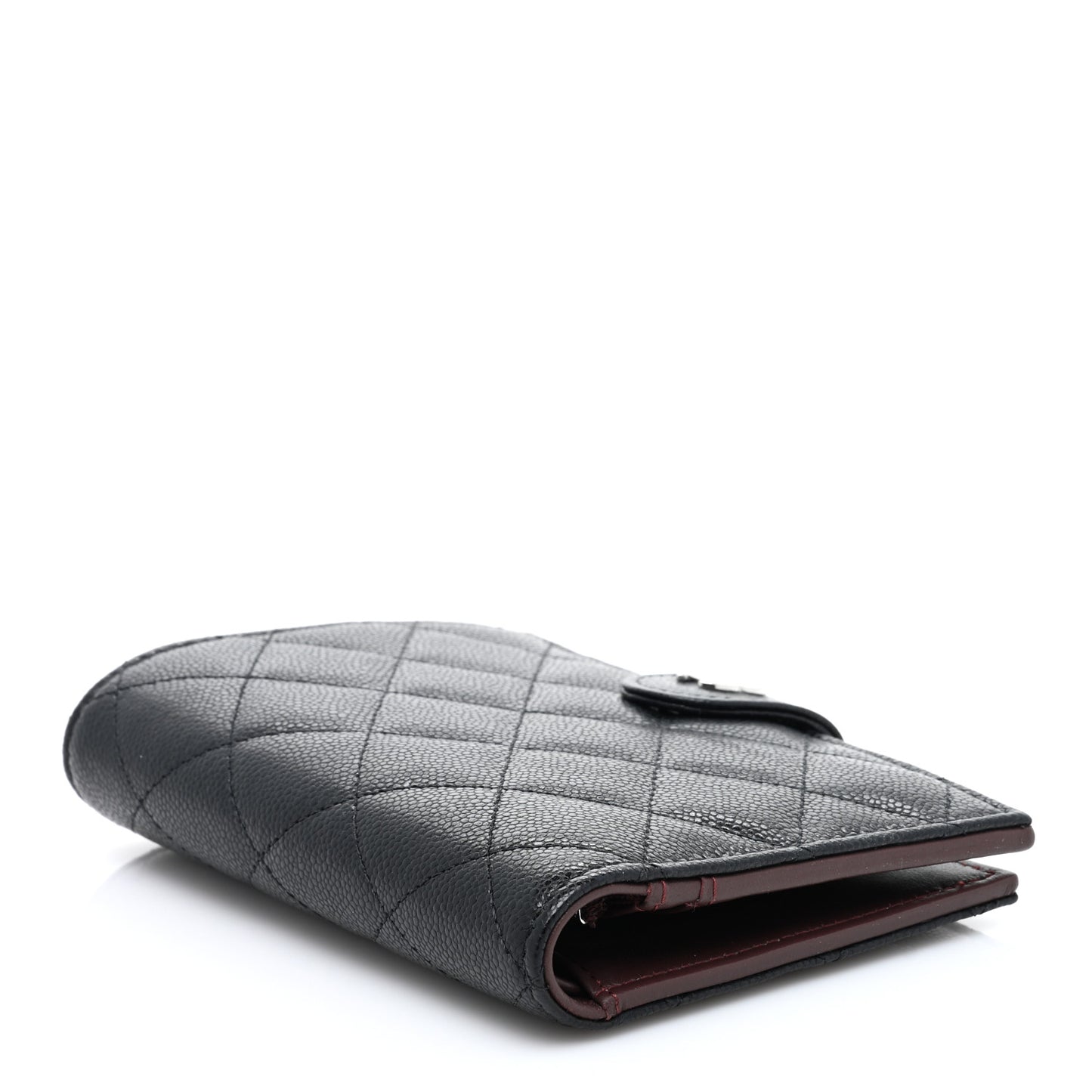 Caviar Quilted Passport Holder Black