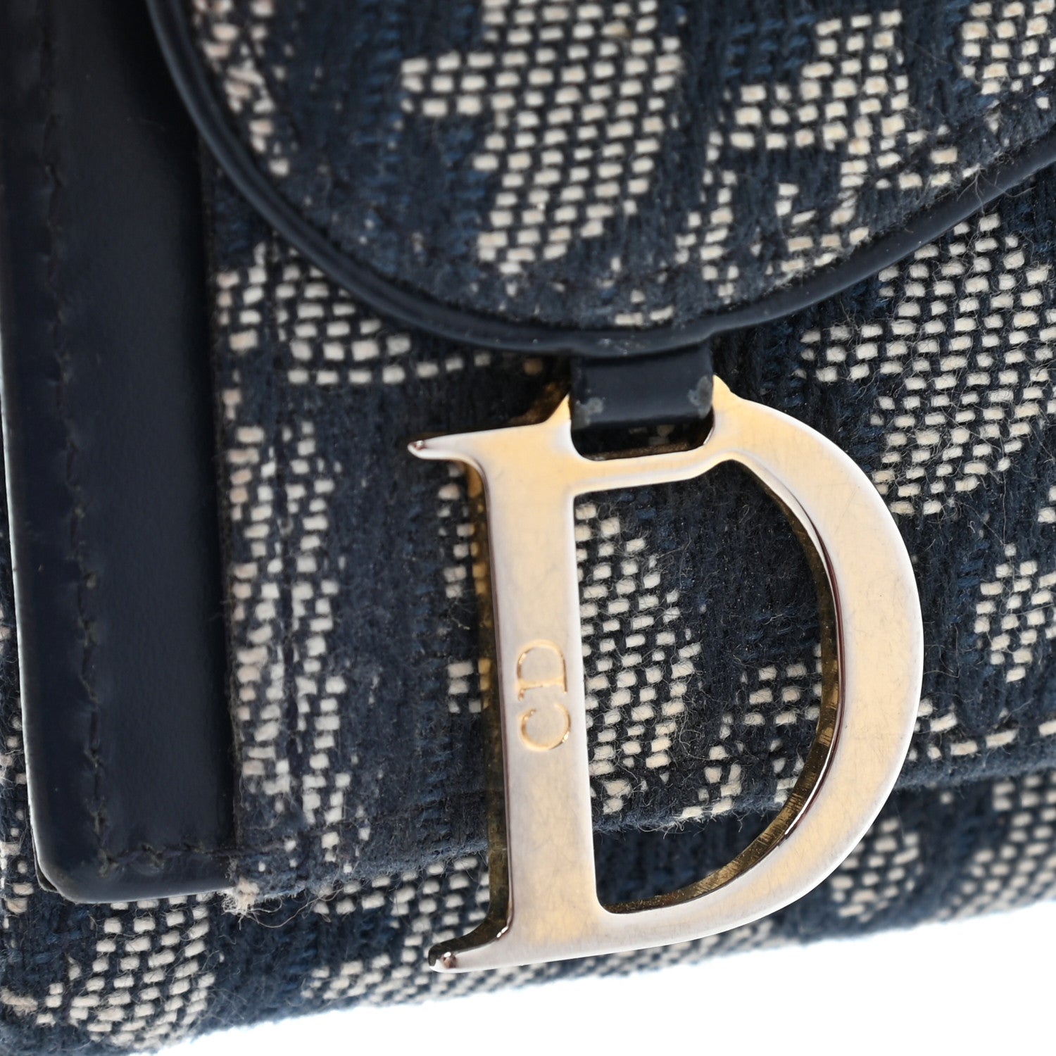 Christian Dior Monogram Compact Saddle Wallet Blue 10 of 10
