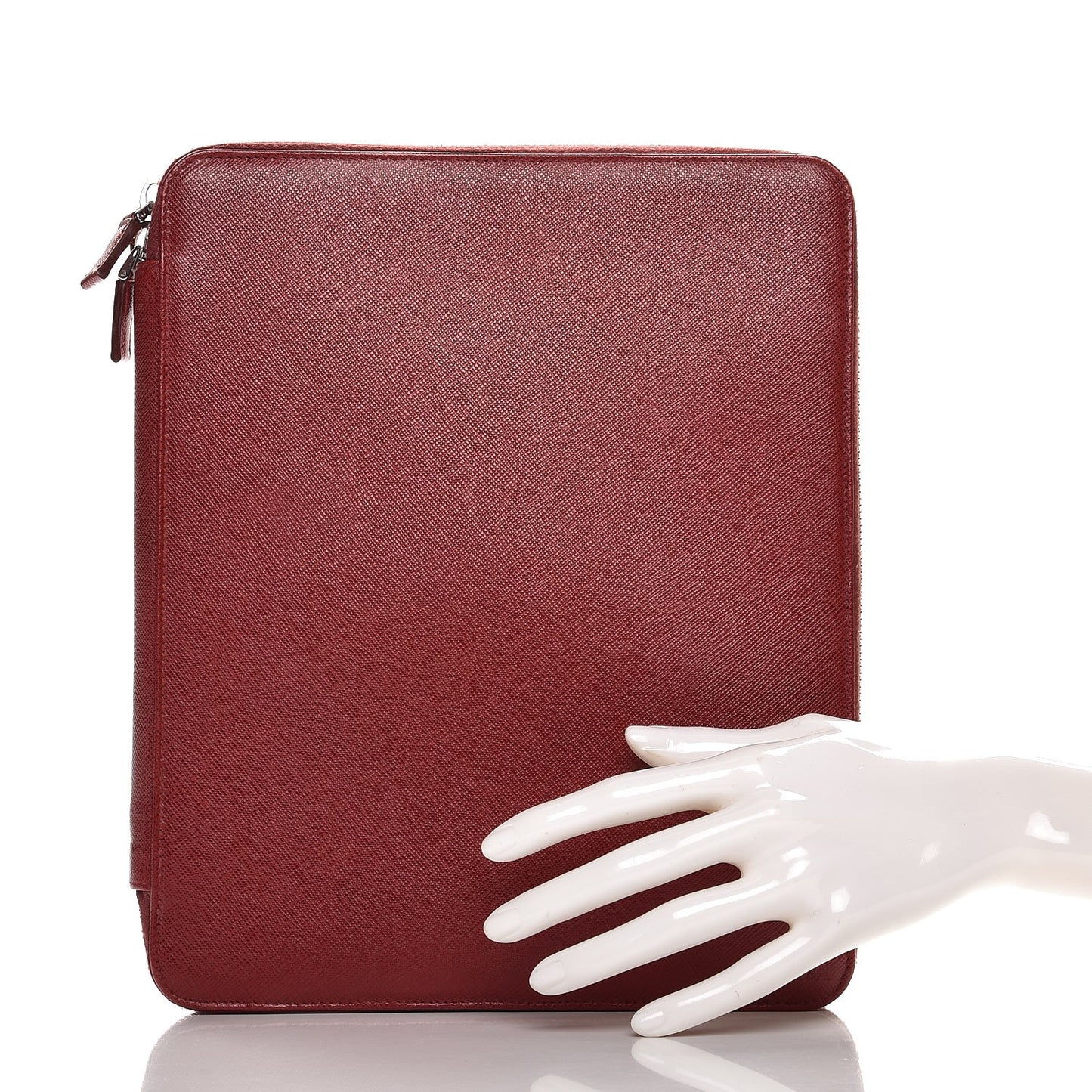 Saffiano Ipad Organizer Case Red
