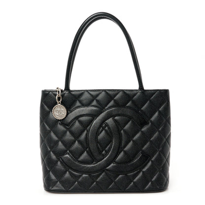 Chanel Caviar Quilted Medallion Tote Black 1 of 7
