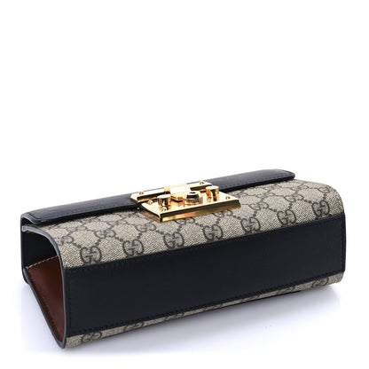 Gucci GG Supreme Monogram Calfskin Padlock Mini Shoulder Bag Brown 4 of 9
