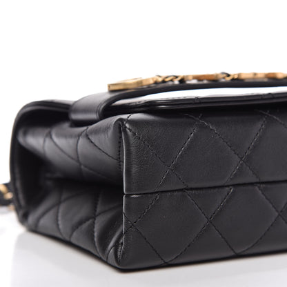 Chanel Calfskin Quilted Enchained Flap Black 7 of 12