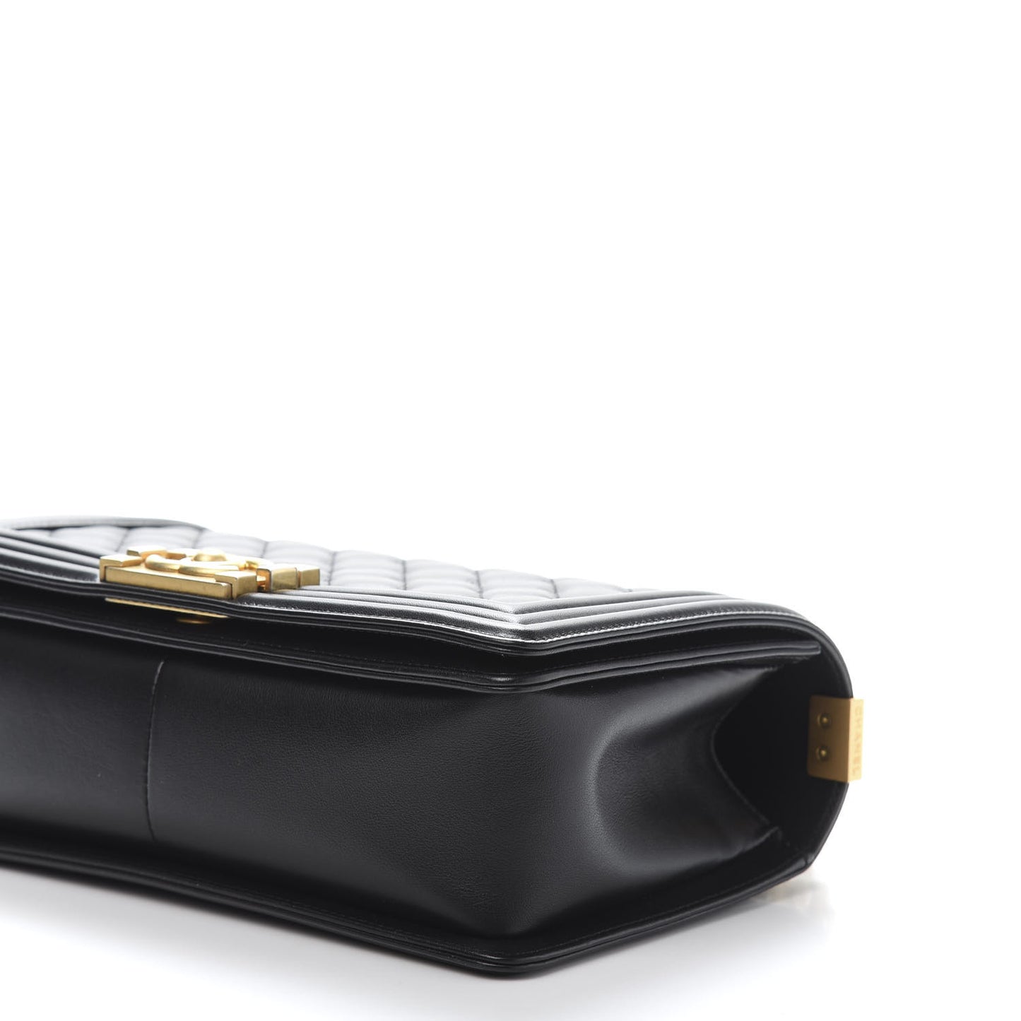 Lambskin Quilted Medium Boy Flap Black