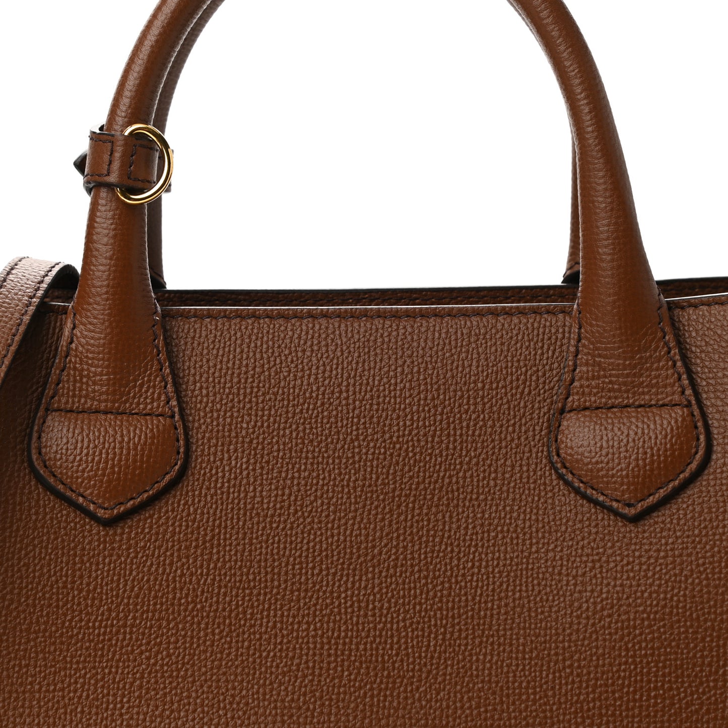 Grainy Calfskin House Check Medium Banner Tote Tan